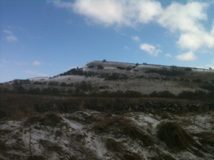 Snow tipped Peaks view from the Monsal Trail